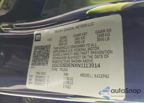 2022 Chevrolet Colorado 2Wd Short Box Z71 from USA, damaged, VIN 1GCGSDENXN1113914